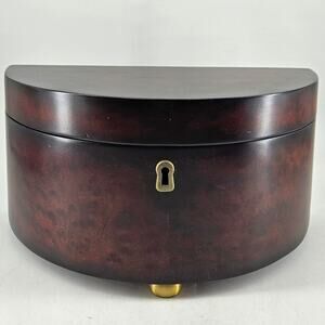 Vintage Bombay Wooden wood jewelry trinket Box Organizer